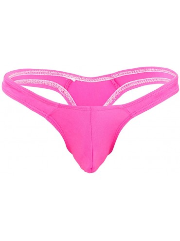 G-Strings & Thongs Mens Low Rise Bulge Pouch G-String Thong T-Back Micro Panties Underwear Bikini Briefs - Rose - CN190MWH2MM...