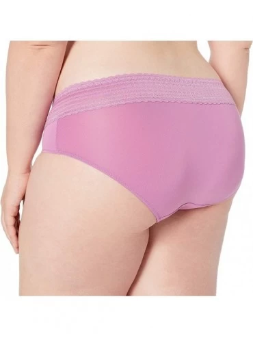Panties Women's No Pinching No Problems Lace Hipster Panty - Mulberry - CX18UOWHQ3R $13.42