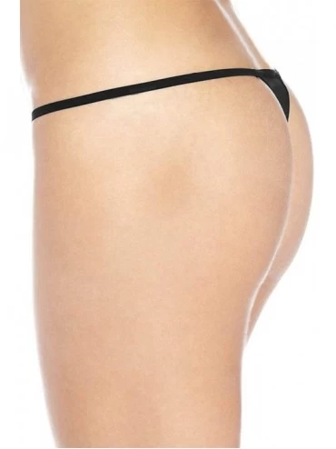 Panties Women's Sexy Thong All You Can Eat Buffet - Black - CV12MXRIOGG $15.14