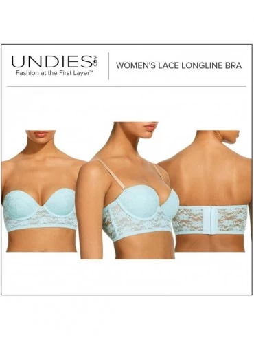Bras Women's Lace Longline Bra 3 Piece Pack - Assorted - CD18D8DXCCD $29.25