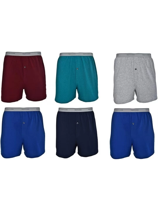 Boxers Solid Knit Boxers 3-Pack (Colors and patterns may vary) (LARGE- Assorted (6-Pack of Boxers)) - CW1293T2HJR $30.08