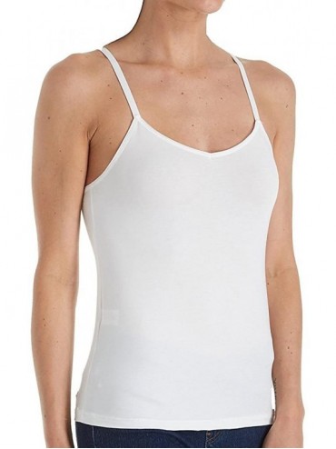 Camisoles & Tanks Women's Cotton Touch Adjustable Camisole 7044 - White - CI187LGHDE6 $39.21