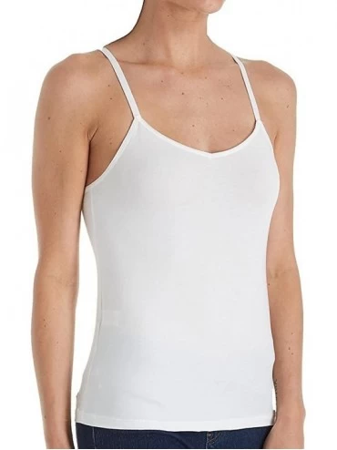 Camisoles & Tanks Women's Cotton Touch Adjustable Camisole 7044 - White - CI187LGHDE6 $22.48