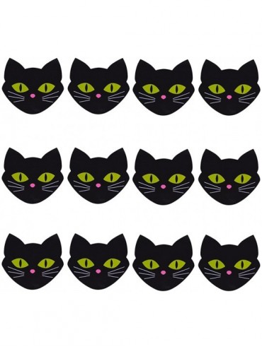 Accessories 6 Pairs Black Cat NippleCovers Satin Pasties Disposable Self Adhesive Breast Petals - CH18CQXY4Z8 $22.43