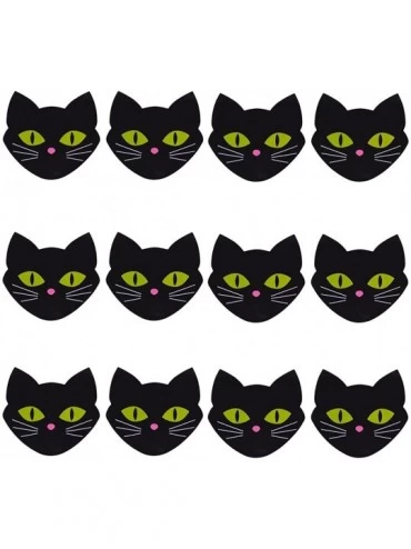 Accessories 6 Pairs Black Cat NippleCovers Satin Pasties Disposable Self Adhesive Breast Petals - CH18CQXY4Z8 $8.82