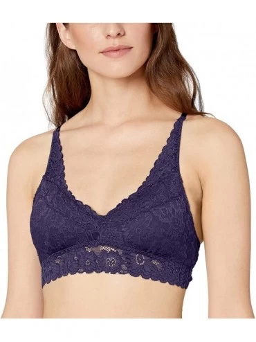 Bras Women's Lace Racerback Bralette with Removable Pads (for A-C cups) - Astral Aura - CW18Q848OM3 $20.86