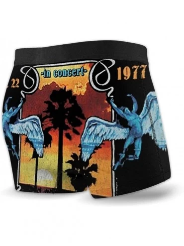 Boxer Briefs Led Zeppelin Mens Boxer Briefs Underpants Breathable Lightweight and Comfortable Black - CN199UGZ3YT $28.20