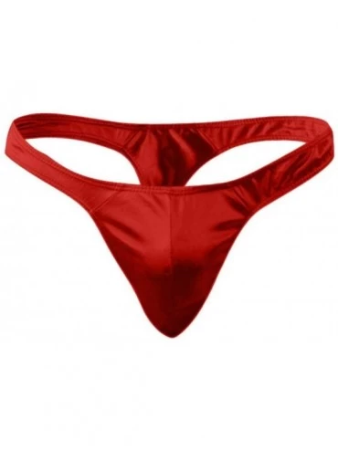 G-Strings & Thongs Men Underwear Thongs Comfortable Panties Sexy Satin and G Strings Hombre - White - C5198OTKEUW $31.76