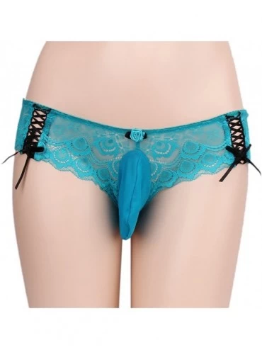 Briefs Sissy Pouch Sexy Panties Men's Skirted Mooning Bikini Briefs Girlie Underwear Sexy for Men - Green - CK18EHWWYIA $23.44