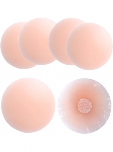 Accessories Silicone Nipple Covers Breast Petals Invisible Adhesive Bra Pad Pasties - Round Shape - CA12775Y91X $24.76