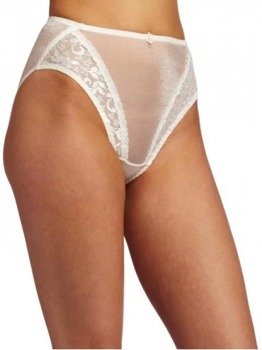 Panties Women's Plus Size High Cut lace Bikini - Ivory - CU114AZESMX $32.94