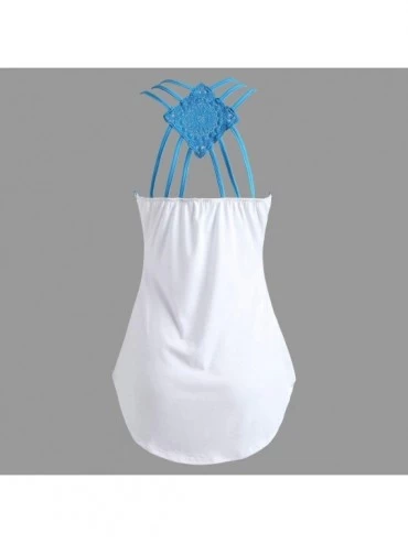 Thermal Underwear Women's Tops Vest Fashion Bandage Sleeveless Vest Note Print T-Shirt Vest - White - C218TR695R8 $19.15