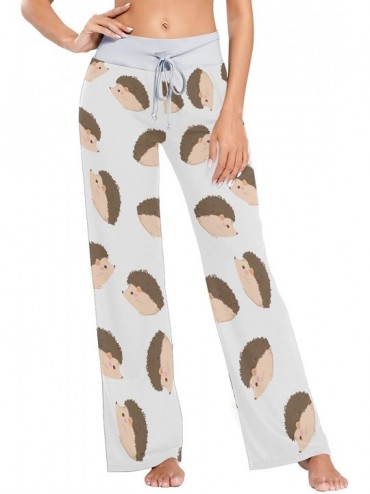 Bottoms Women's Loose Casual Comfy Pajama Pants Drawstring Palazzo Wide Leg Lounge Pants - Color10 - C7197EL8HRM $57.50