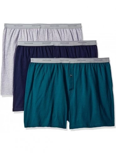 Boxers Solid Knit Boxers 3-Pack (Colors and patterns may vary) - Assorted Solids - CF187C7LT6G $58.01