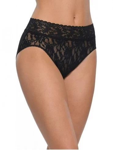 Panties Women's Signature Lace French Bikini - Black - CY111FP8OR7 $30.27