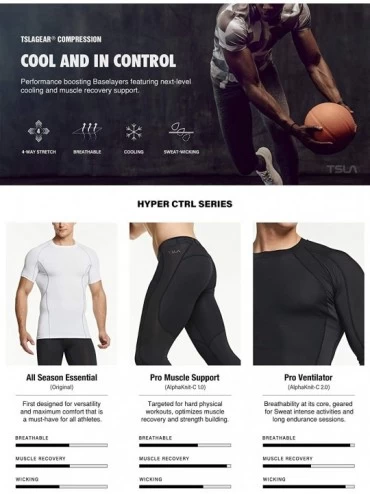 Undershirts Men's Cool Dry Fit Mock Long Sleeve Compression Shirts- Athletic Workout Shirt- Active Sports Base Layer T-Shirt ...