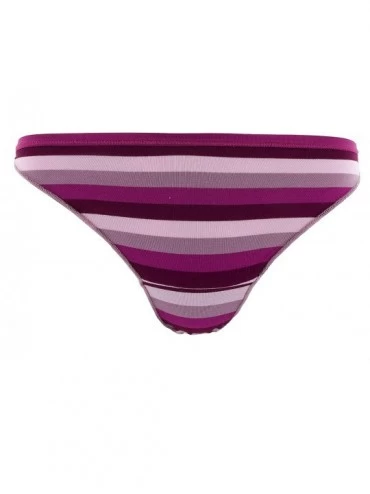 Panties Womens Wear Print Bikini Brief - Coral Stripe - CX18YWQE33Y $40.41