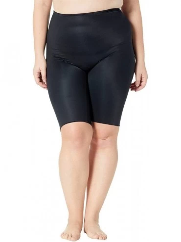 Panties Women's Plus Size Power Conceal-Her Extended Length Shorts - Very Black - C6185Q4CE2I $82.37