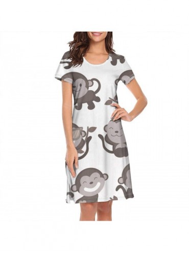 Nightgowns & Sleepshirts Women's Sleepwear Tops Chemise Nightgown Lingerie Girl Pajamas Beach Skirt Vest - White-235 - CG198N...