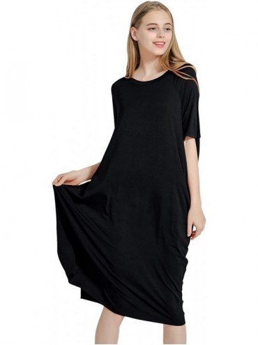 Nightgowns & Sleepshirts Women's Nightdresses Nightshirts Dressing Gown- Nightwear Pyjamas- Short Sleeves Lingerie Sleepwear ...