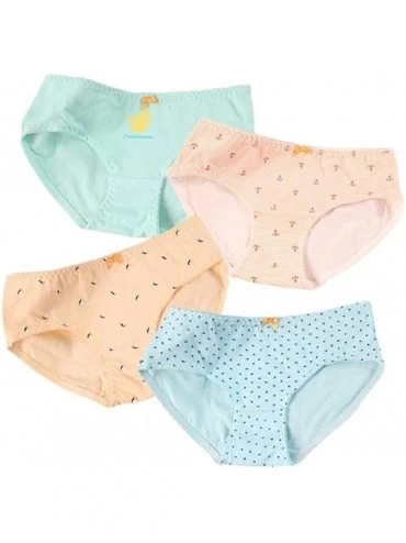 Panties Teen Big Girls' Soft Cotton Underwear Panties Brief 4 Pack in Box - 4 Pack Olu3602 - C618LEXYM57 $30.14