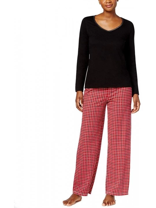 Sets Club 100% Cotton Pajama Set - Red Plaid - C0198G7Y67M $20.99