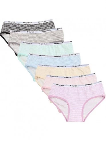 Panties Teen Girls Soft Cotton Underwear Breathable Comfort Lingerie Panties Brief Set - 207 - CZ18HU50WKT $33.00