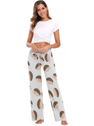 Bottoms Women's Loose Casual Comfy Pajama Pants Drawstring Palazzo Wide Leg Lounge Pants - Color10 - C7197EL8HRM $56.83
