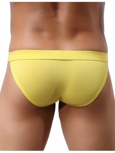 Bikinis Men's High-Leg Opening Briefs Modal Pouch Bikini Underwear Sexy Low Rise Bulge Underpanties - 5 Pack - C012OCFAHOS $1...