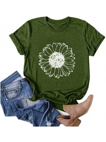 Thermal Underwear Womens Cute Dandelion Shirts Make a Wish Vintage Tees Funny Summer Short Sleeve Cotton Graphic Tees Tops Ar...