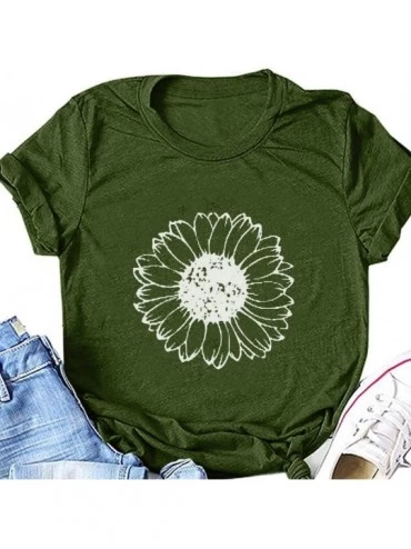 Thermal Underwear Womens Cute Dandelion Shirts Make a Wish Vintage Tees Funny Summer Short Sleeve Cotton Graphic Tees Tops Ar...
