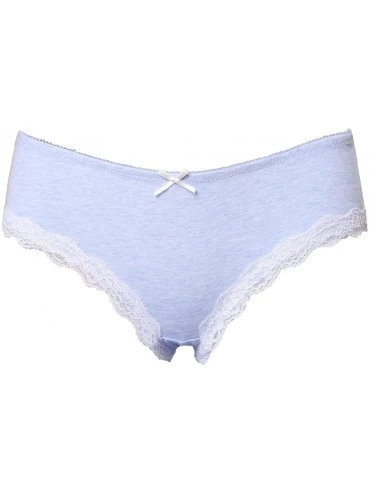 Panties Womens Cotton Underwear Hipster Panties Lace Trim Briefs Pack of 4 - Lace Hispter-assorted Color - CV12N2PIL3Y $13.95