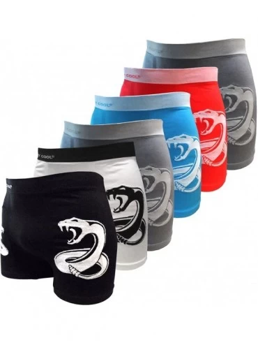 Boxer Briefs Stretches Seamless Mens Boxer Briefs Underwear 6-Pack Set - Snake Viper-6pack - C512N6FWBFC $43.08