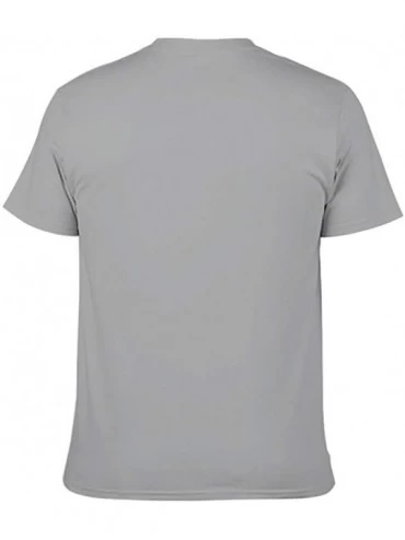 Undershirts Pilot Skull Cotton T Shirt Men Novelty Essentials Shirt Scary Skull - Gray - CI19DS8E3GQ $17.90