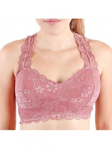 Bras Womens Floral Lace Bra Bralette | Bralettes for Women | Comfortable Lingerie | Strappy Lacy Bra | Padded Brallete - Old ...