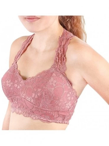 Bras Womens Floral Lace Bra Bralette | Bralettes for Women | Comfortable Lingerie | Strappy Lacy Bra | Padded Brallete - Old ...