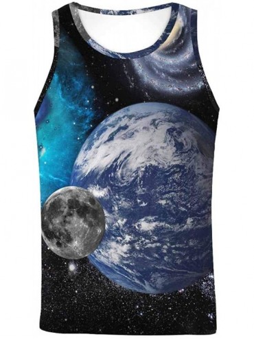 Undershirts Men's Muscle Gym Workout Training Sleeveless Tank Top Computer Generated Image - Multi4 - C019D0A0SAA $26.64
