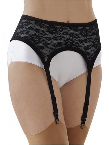 Garters & Garter Belts Intimates Stretch Lace Garter Belt - Black - C011IILNUA1 $56.27