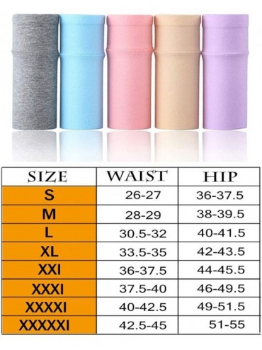 Panties Womens Underwear-High Waist Full Coverage Cotton Brief Colorful Panties for Women - 4 Pack in 4 Light Colors - CO18Y9...