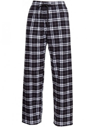Sets 100% Woven Cotton Soft & Cozy Flannel Pants & Care Guide Adult - Black/White - CD1997LRLY6 $52.93