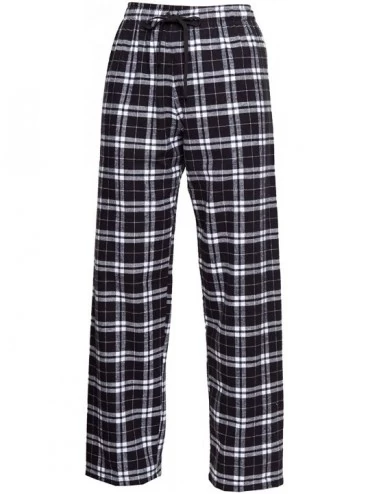 Sets 100% Woven Cotton Soft & Cozy Flannel Pants & Care Guide Adult - Black/White - CD1997LRLY6 $23.39