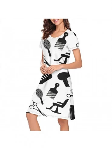 Nightgowns & Sleepshirts Women's Sleepwear Tops Chemise Nightgown Lingerie Girl Pajamas Beach Skirt Vest - White-65 - CU198N0...