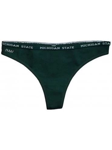 Panties Michigan State University Thong with Logo Elastic Trim- Spartans - Green - CZ18GELKTOS $30.27