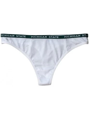 Panties Michigan State University Thong with Logo Elastic Trim- Spartans - Green - CZ18GELKTOS $12.75
