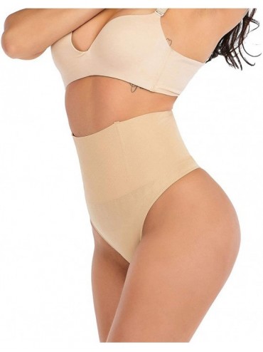 Shapewear Women's Butt Lifter Body Shaper Tummy Control Panties Underwear - Beige-thong Panty - C217Z5A53TG $23.74
