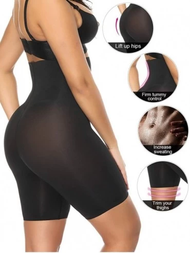 Shapewear High Waist Body Shaper Seamless Butt Lifter Shapewear Tummy Control Panties Women Thigh Slimmer - Black - C918N0ZOE...