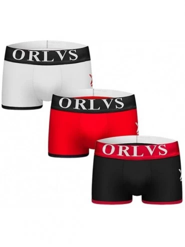 Briefs Men's Sexy Boxer Underwear Cotton Hip Underwear U Pouch - Multi Color - CP192SLSHM3 $21.32