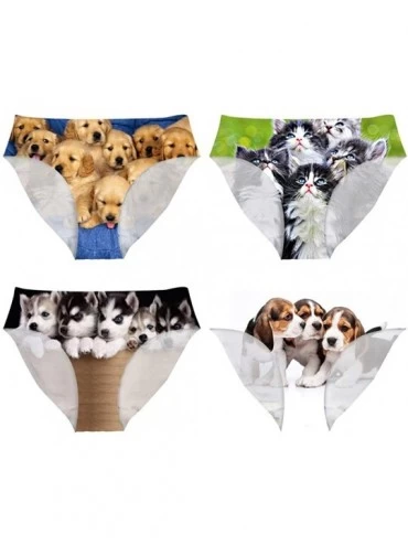 Panties 4 Packs Womens Seamless Panties Comfortable Breathable Air Mesh Underwear - 4 Packs Animal-4 - CZ18QGDOU7Q $25.39