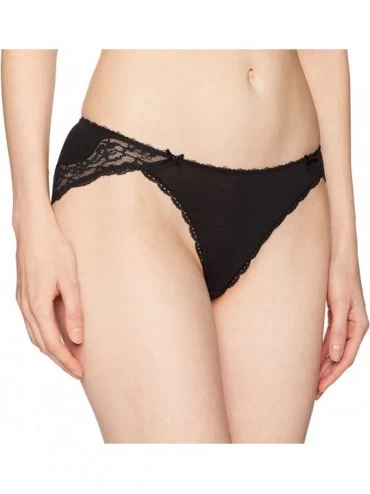 Panties Women's Modal with Lace Bikini - Black - CJ187GELORE $14.49