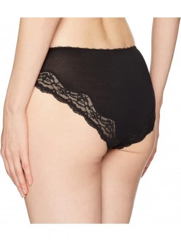 Panties Women's Modal with Lace Bikini - Black - CJ187GELORE $14.49
